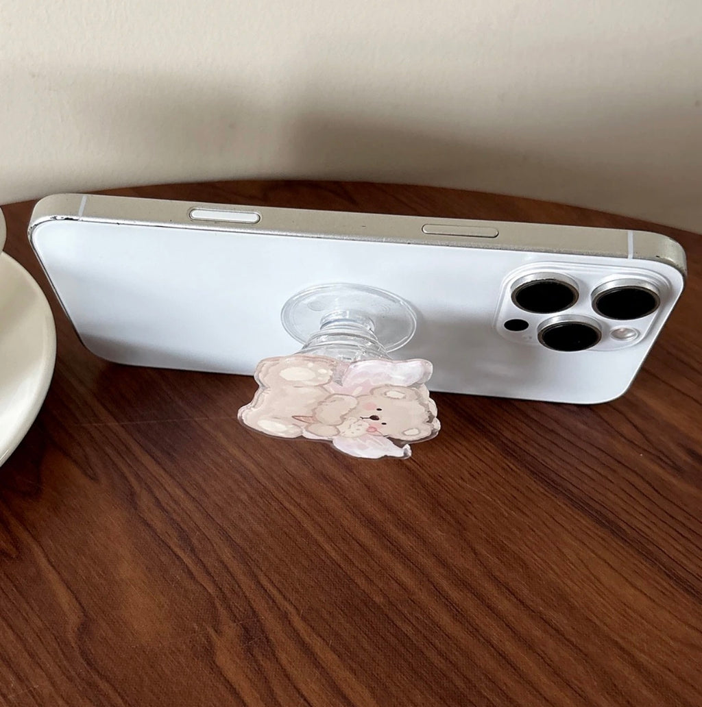 Cute teddy Print Phone Holder
