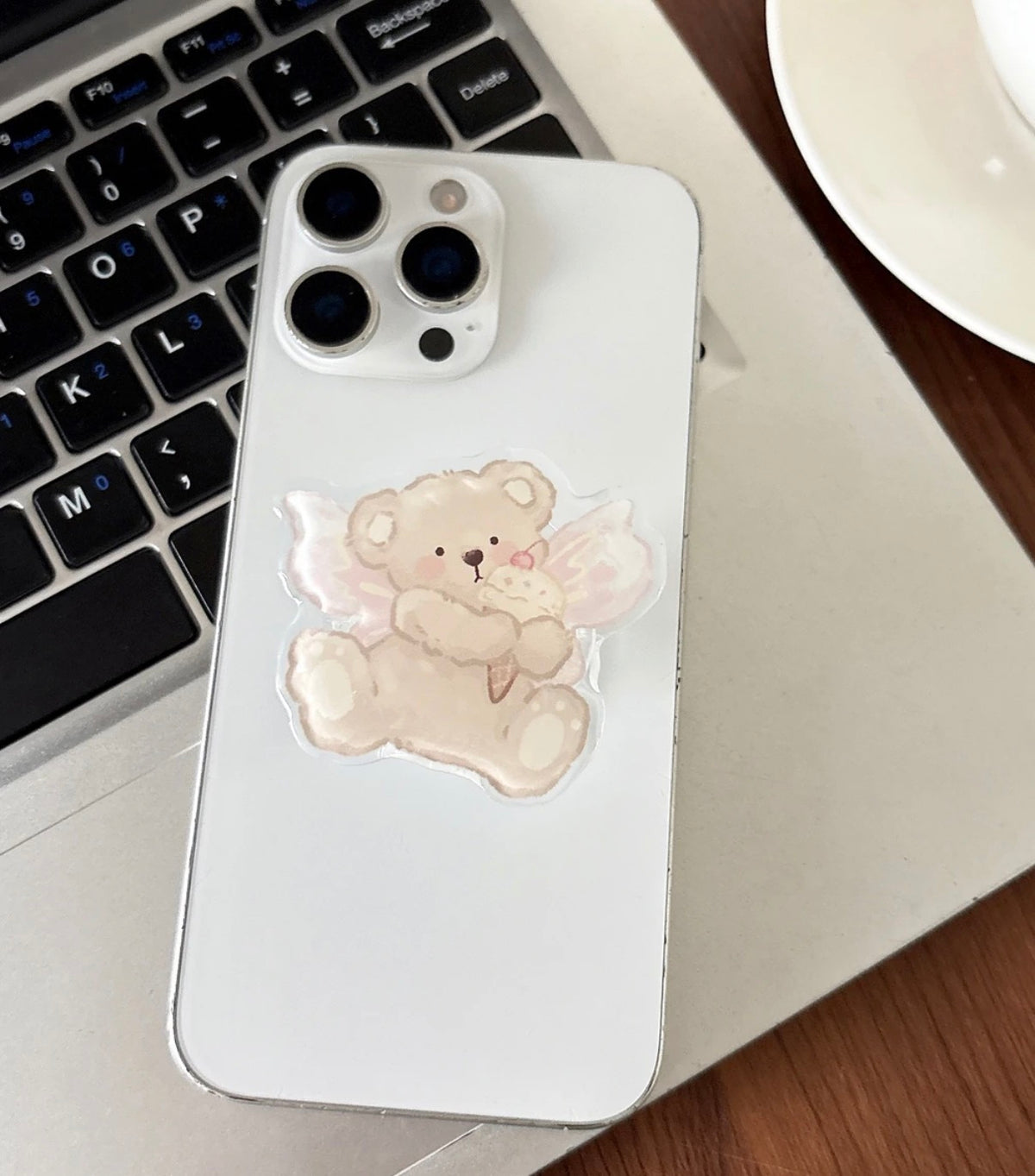 Cute teddy Print Phone Holder