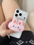 Pink plush Bunny Phone Holder