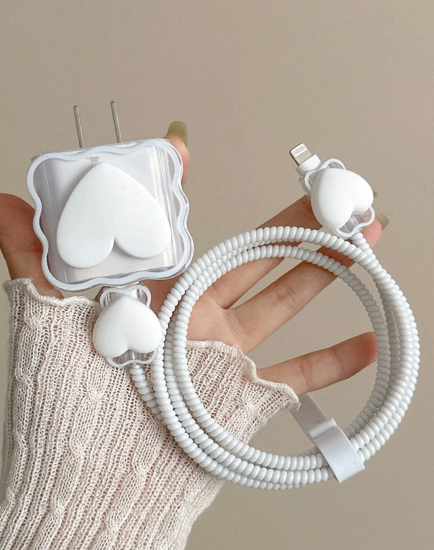 Heart Charger Protective Case (White)