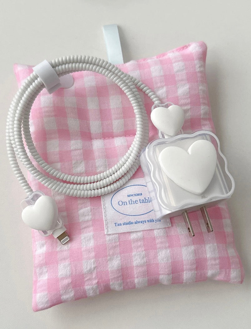 Heart Charger Protective Case (White)