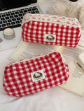 Woollen Lace Patched Makeup Pouch