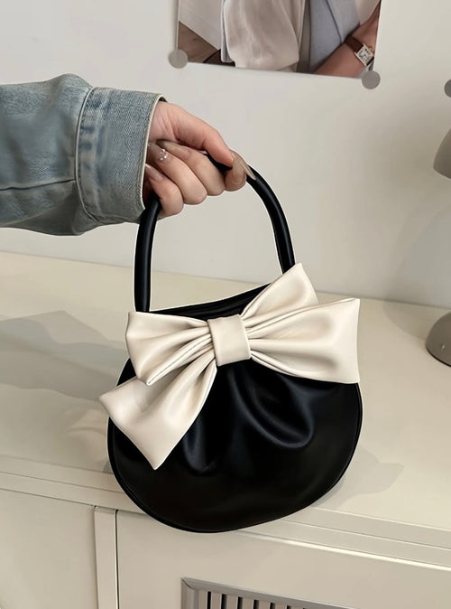 Bow Top Handle Bags (Black)